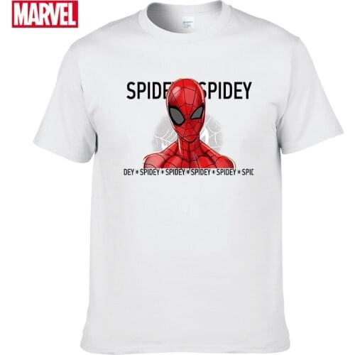 Marvel The Avengers Spider Man t shirt Short sleeve tee Mens T-shirts with short sleeves 2021 Summer graphic t shirts Tops #58