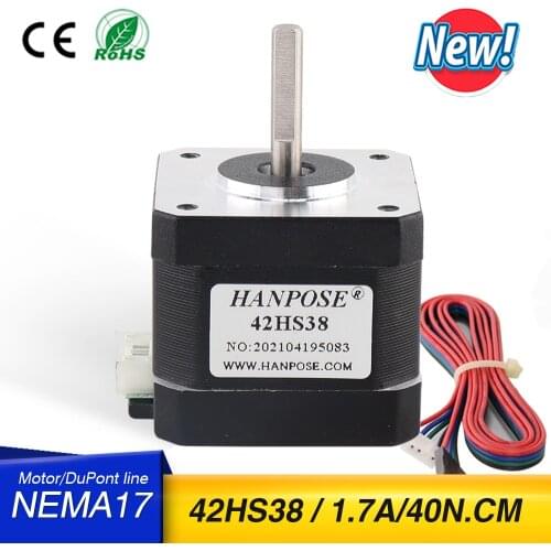 Nema 17 Stepper Motor 42HS38 38mm 42motor Nema17 42BYGH 42N.cm (59.5oz.in) 4 lead stepper motor for 3D Printer Printing XYZ