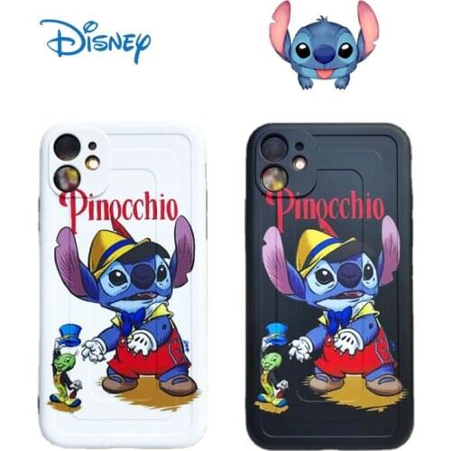 Disney Stitch Couple Mobile Phone Case Cartoon Silicone Shockproof Shockproof Soft Case for IPhone 7 8Plus X Xr Xs Max 11 Promax