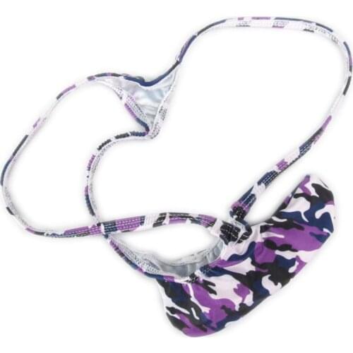 Sissy Thongs Camouflage Penis Pouch Sleeve G String Panties Printing Gay Sexy Underwear Jockstrap Men