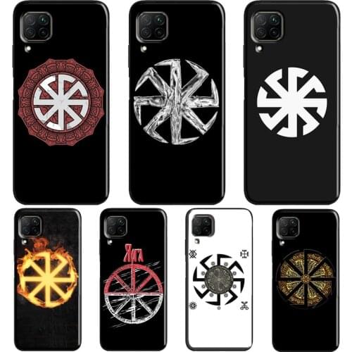 Slavic Viking Symbol Kolovrat Case For Huawei P30 Lite P20 P40 Pro Mate 20 P Smart 2021 2019 Nova 5T Honor 9X 8X 10i 8A