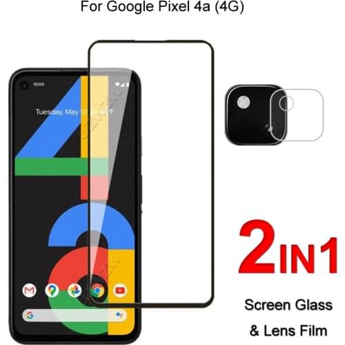 Full Cover Glass For Google Pixel 4a Screen Protector Protective Tempered Glass Explosion Proof & Camera Lens Film