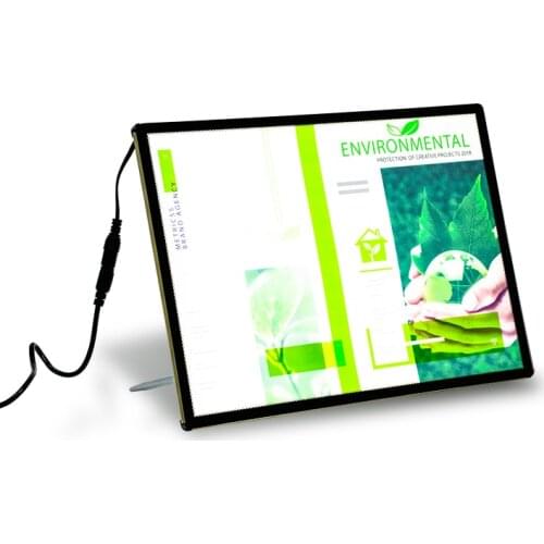 A4 LGP light board from advertising menu display stand with light led menu light box