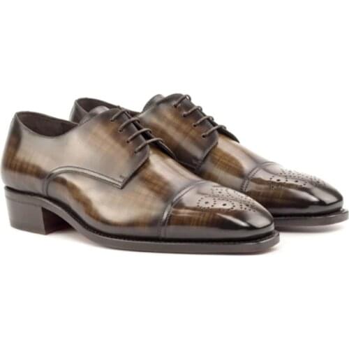 Derby Brogue Dress Party Formal Office Men Shoes Original Business Designer Bridegroom Genuine Leather Shoes