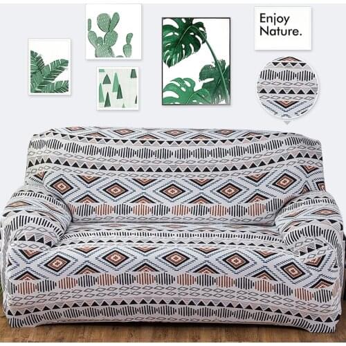 Jacquard Sofa Cover Printed Stretch Couch Cover Geometric Elastic All-inclusive Slipcover Protector Sofa Covers For Living Room