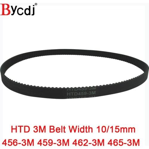 Arc HTD 3M Timing belt C=456 459 462 465 width 6-25mm Teeth152 153 154 155 HTD3M synchronous pulle 456-3M 459-3M 462-3M 465-3M