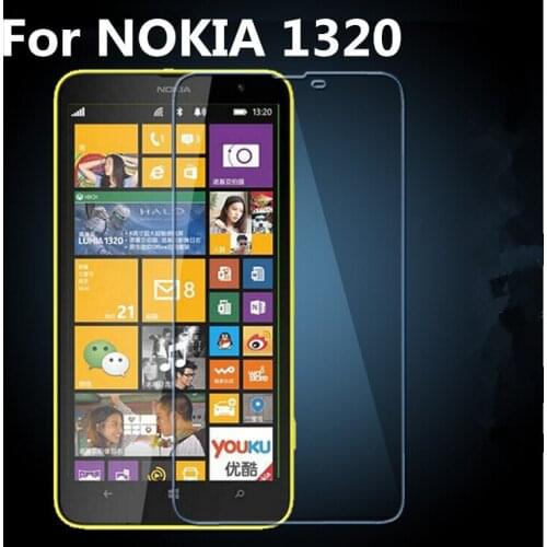 0.3mm 9H 2.5D Tempered glass For Microsoft Nokia Lumia 1320 Screen protector film pelicula de vidro with clean tools