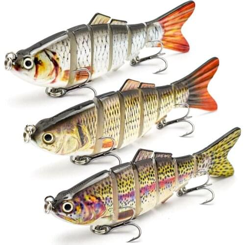 10.2 cm 17g ODS Fishing Lure Multi Jointed Hard Bait Lifelike joint bait 6 Segments hard bait Fishing Lure swimbait lure