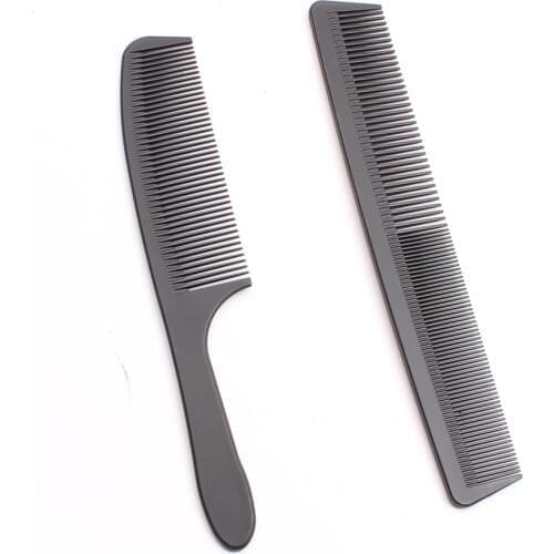2Pcs Straight Hair Comb Anti-static Carbon Hair Brush Professional Salon Hair Styling Tools Hairdressing Barbers Handle Brush