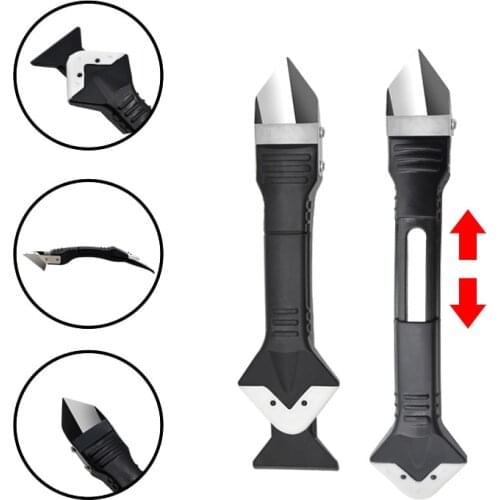 5 In 1 Silicone Remover Caulk Finisher Sealant Smooth Scraper Grout Kit Tools with Seam Tape Plastic Hand Tools Set Accessories