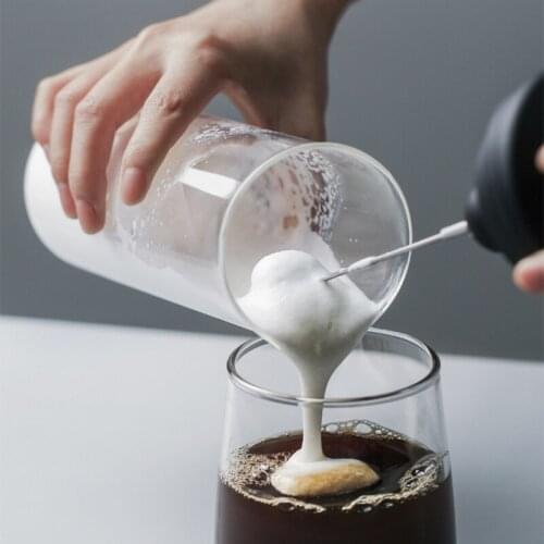 Automatic Household Dry Battery Type Milkshake Latte Coffee Beverage Mixing Cup Cream Cappuccino Blender