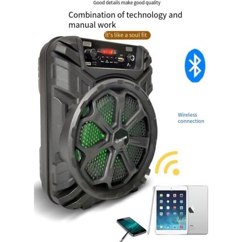 6.5 Inch Wireless Bluetooth-compatible Speaker Big Power Stereo Subwoofer Heavy Bass Speakers Sound Box Support Mic FM Radio TF