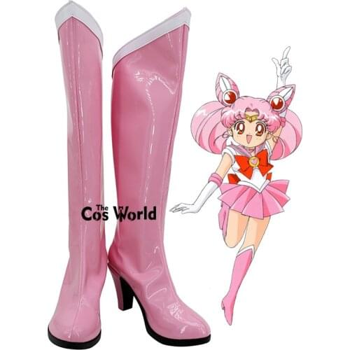 Moon Chibiusa Anime Customize Cosplay High Heels Shoes Boots