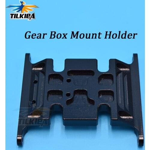 CNC Alloy Gear Box Mount Holder For Axial SCX10 1/10 Rc Crawlers Black