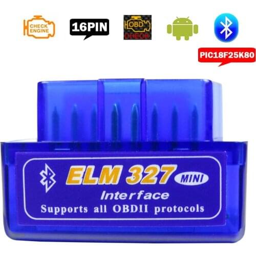 ELM327 BluetoothELM-327 V1.5 OBD2 Car Diagnostic Tool V 1.5 Elm 327 Obdii OBD 2 Auto Code Reader Scanner PIC18F25K80 Chip