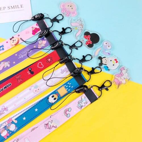 Disney Mickey Minnie Toys Anime Peripherals Jewellery Figures Toy Story Losto Donald Duck Stellalou Mobile Phone Strap Lanyard