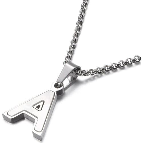 Temperament shell English letter necklace female fashion clavicle chain titanium steel necklace jewelry