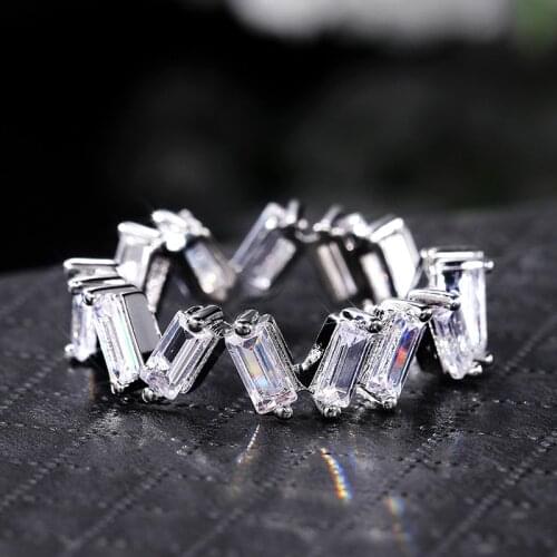 Huitan Trendy Jewelry Promise Love Rings Women Wedding Engagement Party Finger Ring Birthday Gift Fashion Jewelry Drop Shipping