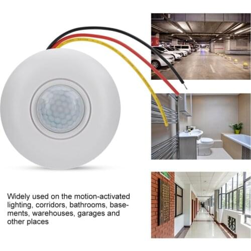 12V Infrared PIR Motion Sensor Switch with Time Delay 360 Degree Cone Angle Detecting Induction Sensor For LED Ceiling Light Hot