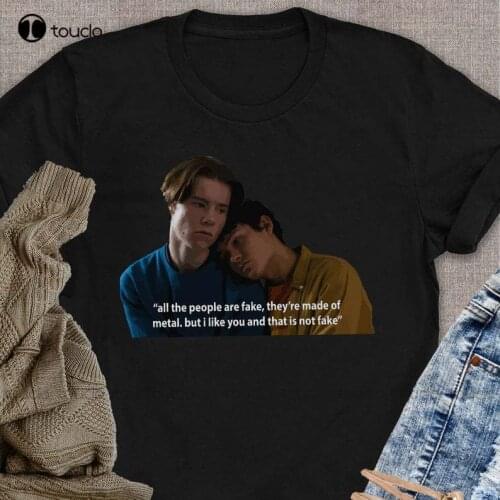 Young Royals Wilhelm And Simon All The People Are Fake They'Re Made Out Of Metal. But I Like You And That Is Not Fake Tee Shirt