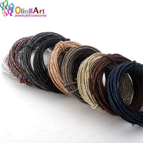 OLINGART 5M/lot 2.0mm Outer winding colorful metal wire Aluminum wire Freely styling necklace/brooch DIY Handmade jewelry making