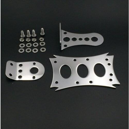 Aftermarket free shipping Motorcycle Horizontal Vertical Zigzag Side Mount 7 3/10" x 4 4/5" License Plate Bracket light Brackek