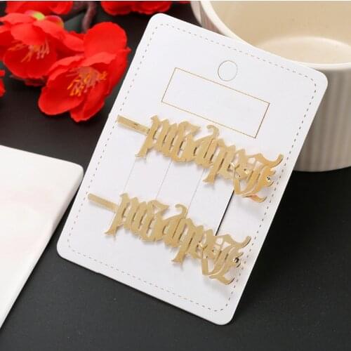 Girls Lovely Hair Clips Old English Style Babygirl Letter Hairpin Gothic Headwear Jewelry Gold Pince Cheveux Femme