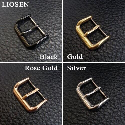 LIOSEN Watch Buckle 16mm 18mm 20mm Stainless Steel Watchband Clasp Watches Accessories