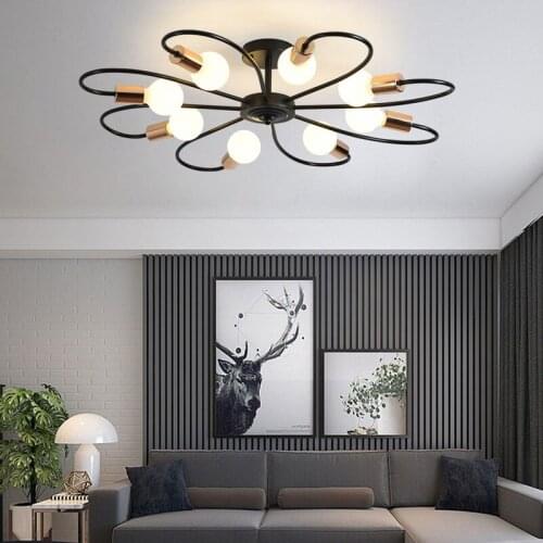 Modern Simple Ceiling Lamp Creative Dining Room Living Room Bedroom Clothing Shop Chandelier Iron Personality Nordic Led Lamps