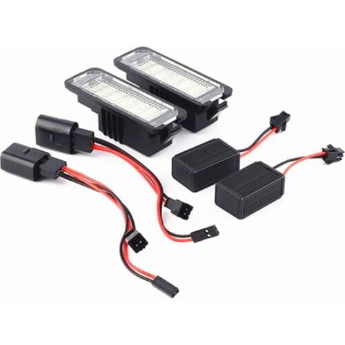LED Number License Plate Light Lamp Error Free For VW Golf 4 5 6 mk6 7 mk7 Passat B6 3C CC Eos Polo Scirocco seat Leon ibiza