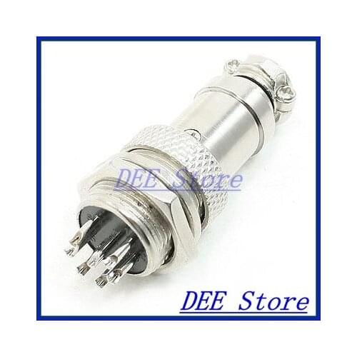 Universal Panel Mount Aviation Connector Plug 16mm Dia Thread 7Pin