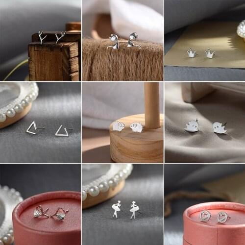 TIMEONLY Minimalist Letter Dinosaur Stud Earrings for Women Ladies Alloy Hollow Earring Birthday Gifts Jewelry