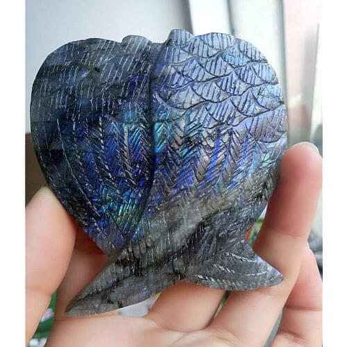 1pcs 6cm natural labradorite crystal wings quartz angel wings for Christmas gift