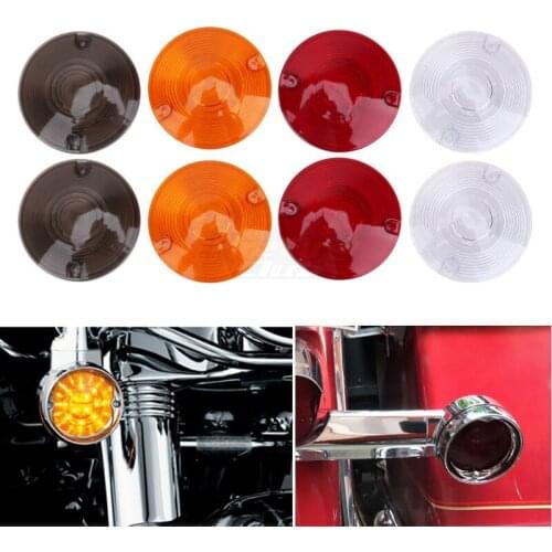 4pcs Motorcycle Smoke Clear Orange Turn Signal Lens Cover Bulbs For Harley Touring Electra Glides Road King Ultra Glide Softail