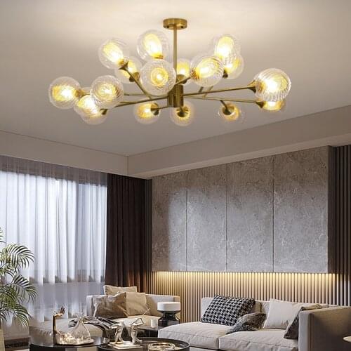 Nordic Post-modern Living Room Decoration Lamp Creative Personality Magic Bean Chandelier Bedroom Lamp Dining Room Chandelier