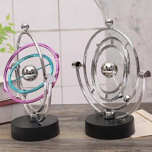 Decorative Balls Balance Toy Electric Wiggler Swing Ball Ornament Orbits Newton Pendulum Model Office House Desk Figurines