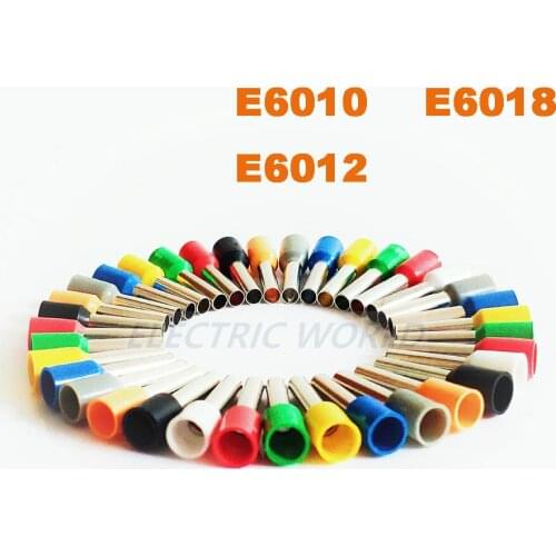 E7506 E7508 Tube Insulated cord end terminals 0.5mm Cable Connector wire terminals Insulating Crimp wire Connector E7510 E7512