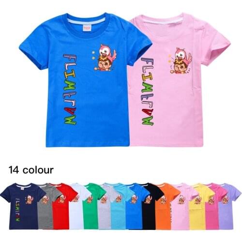 Toddler Boy Tshirt Flamingo Flim Flam T-shirts for Girls Kids T Shirts Big Boys Short Sleeve Tees Children Cotton Tops Free Ship