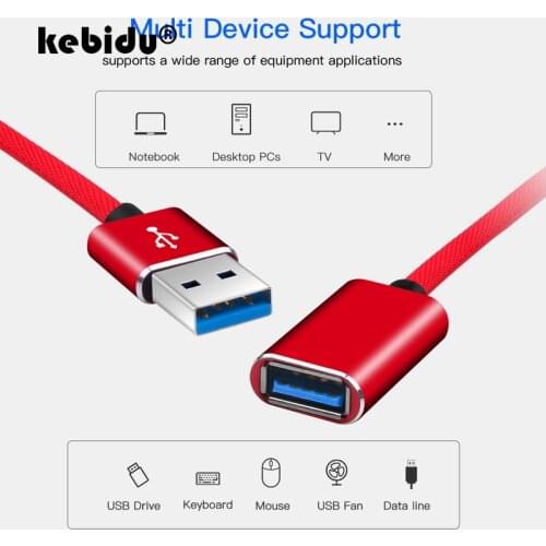 Kebidu USB2.0 Extension Cable USB 2.0 Cable Male To Female USB Data Sync USB Charger Extender Cable For PC Laptop U Disk Mouse