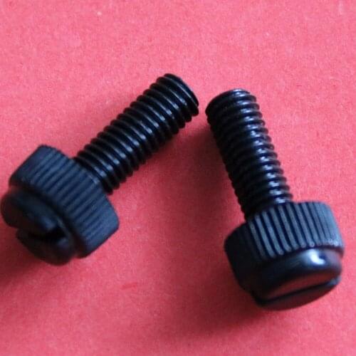 M8x16mm-25mm PA66 Environmental friendly plastic screw black slotted knurled nylon screw back hand screw insulated bolt black
