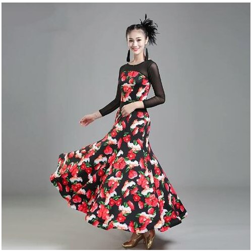 New Lady Ballroom Dancing Dress Modern Dance Competition Costume women Waltz Tango Foxtrot Quickstep dresses 066