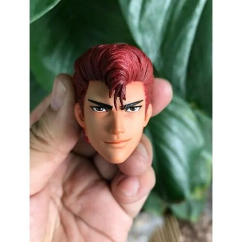 New 1/6 Slamdunk Hanamichi Sakuragi Male Anime Head Sculpt Fit 12'' Figure Doll