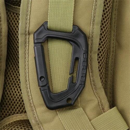 New Carabiner Quickdraw Tool Clip Molle Webbing Strap Outdoor Backpack Buckle Snap Lock Camp Climb Bag Tactical Hang Hook Clasp