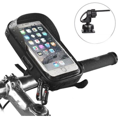 Newly Bicycle Mobile Phone Holder Waterproof Handlebar Mount Bag Rotatable Suitable for 3.5-6.5inches Smartphone