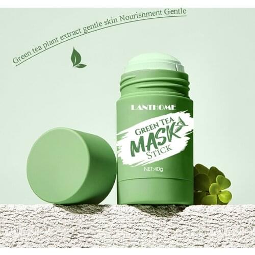 Green Tea Cleansing Mask Purifying Clay Stick Mask Oil Control Skin Care Anti-Acne Whitening Remove Blackhead Mud Mask Skin Care