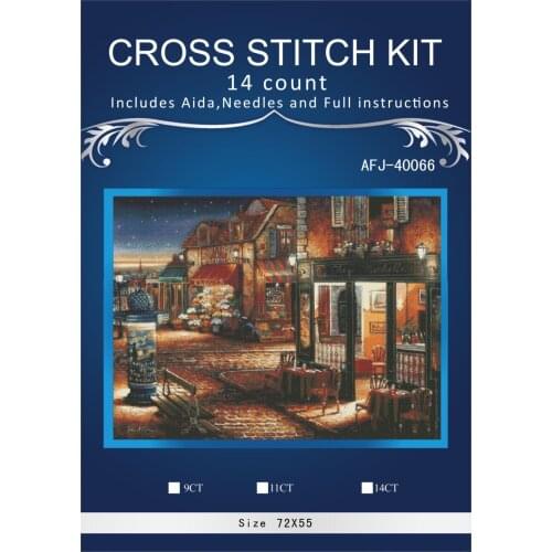 Oneroom Venice Town Embroidery Crafts Needlework 14CT Unprinted Arts Cross Stitch Kits DMC DIY Quality