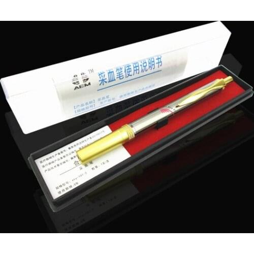 Stainless steel Cupping Therapy pen with 200 pcs lancet needle 23g/26g/28g acupoint massage dermal needle