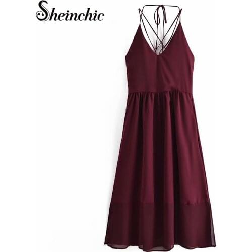 Красные летние платья Sheinchic China At AliExpress