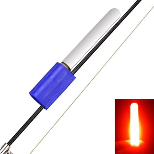 LED Glow Night Fishing Stick Light Rod Tip Clip Fishing Lightstick Bite Alarm Fluorescent Light Night Float Rod Light