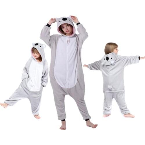 Adults Koala Onesies Costume Women Men Pajamas Cosplay Animal Sleepwear Pyjamas Kids Christmas Halloween Pijama Onesieshow